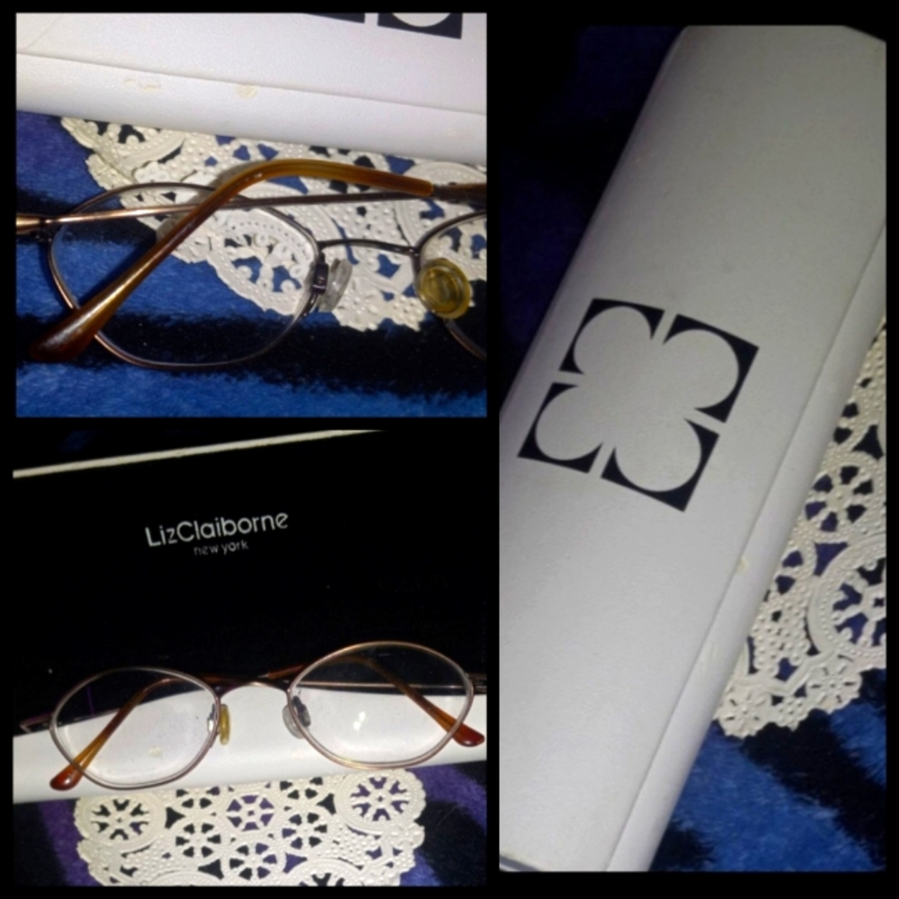 Liz Claiborne New York Eyeglass Frames 👓 with White Carrying Case